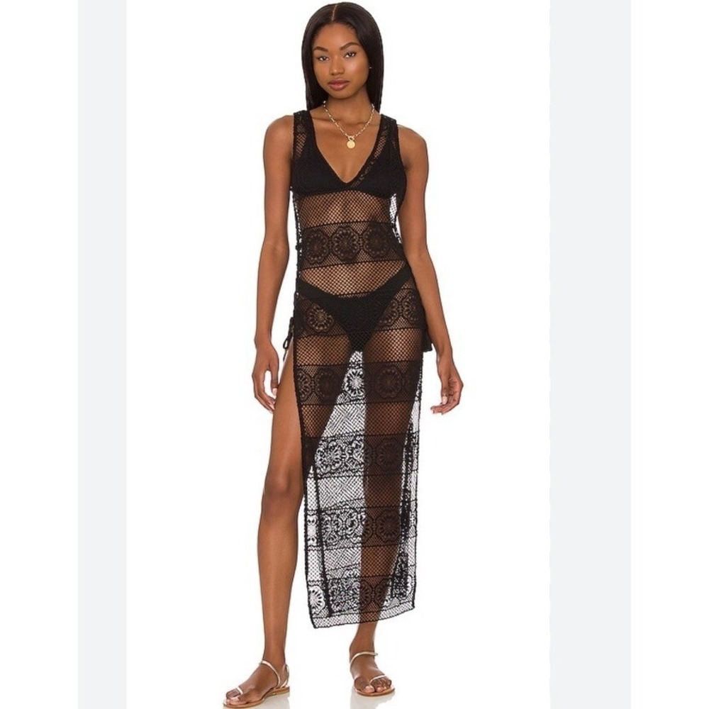 PQ Joy Lace Cover Up In Midnight XS/S Beach Summer Vacation Resort Cruise